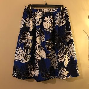 Floral knee length skirt